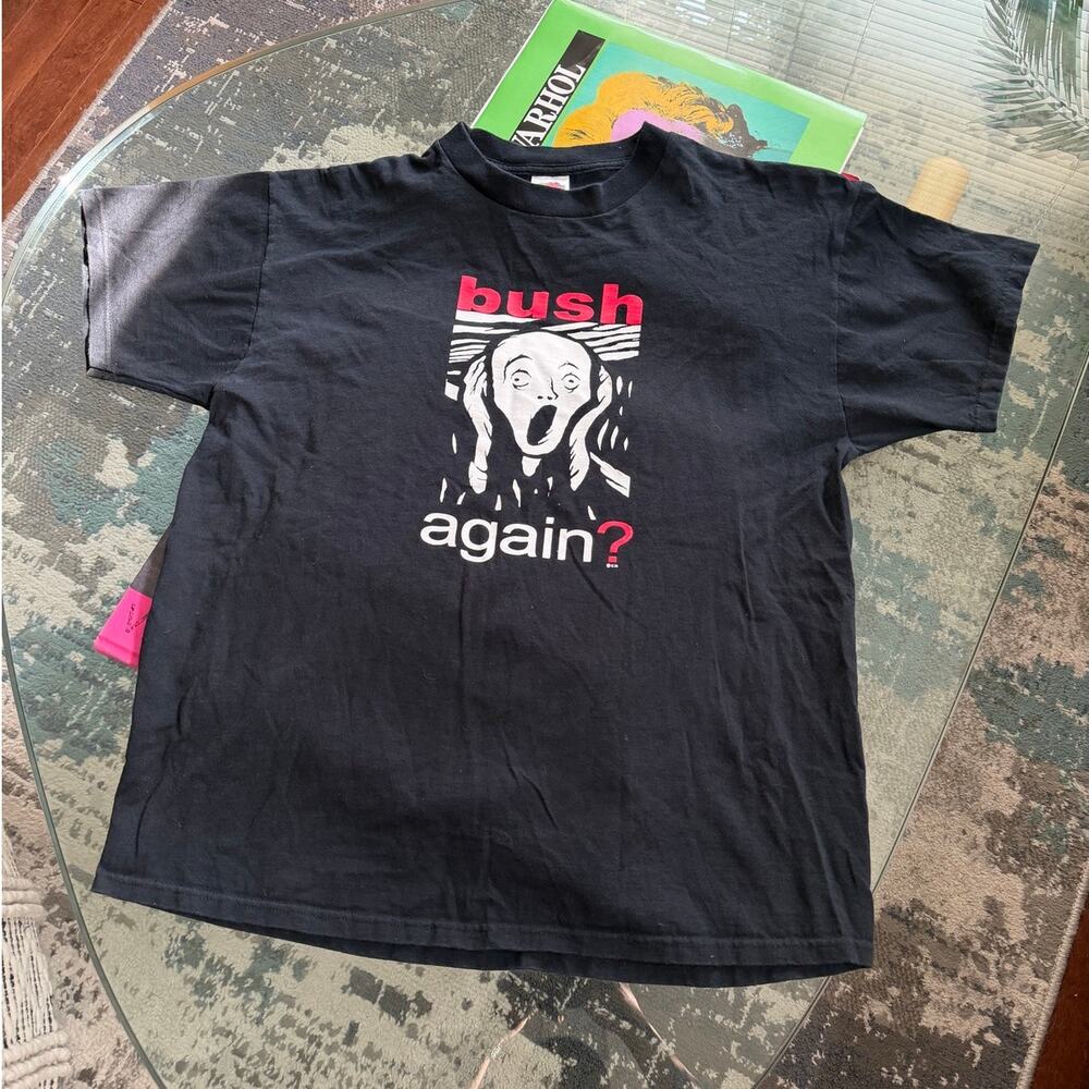 Bush Again 2004 Edvard Munch The Scream Political Vintage Tee